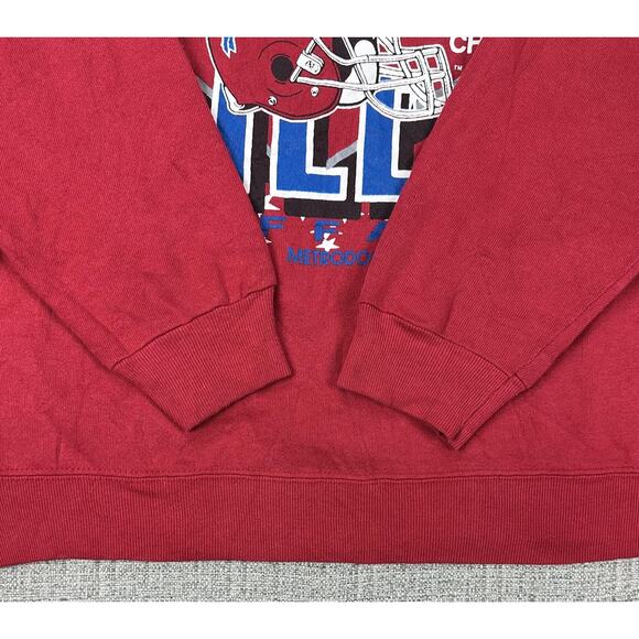 Vintage Buffalo Bills Sweatshirt Large Red NFL Super Bowl Tultex 1992 AFC Champs - Picture 3 of 11